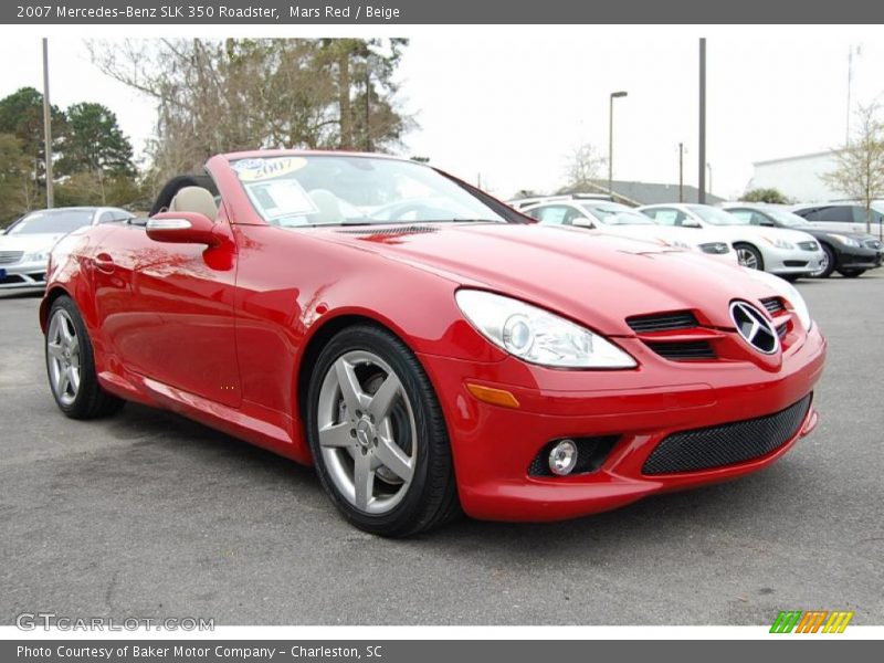Mars Red / Beige 2007 Mercedes-Benz SLK 350 Roadster