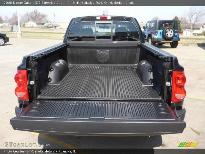 Brilliant Black / Dark Khaki/Medium Khaki 2008 Dodge Dakota SLT Extended Cab 4x4