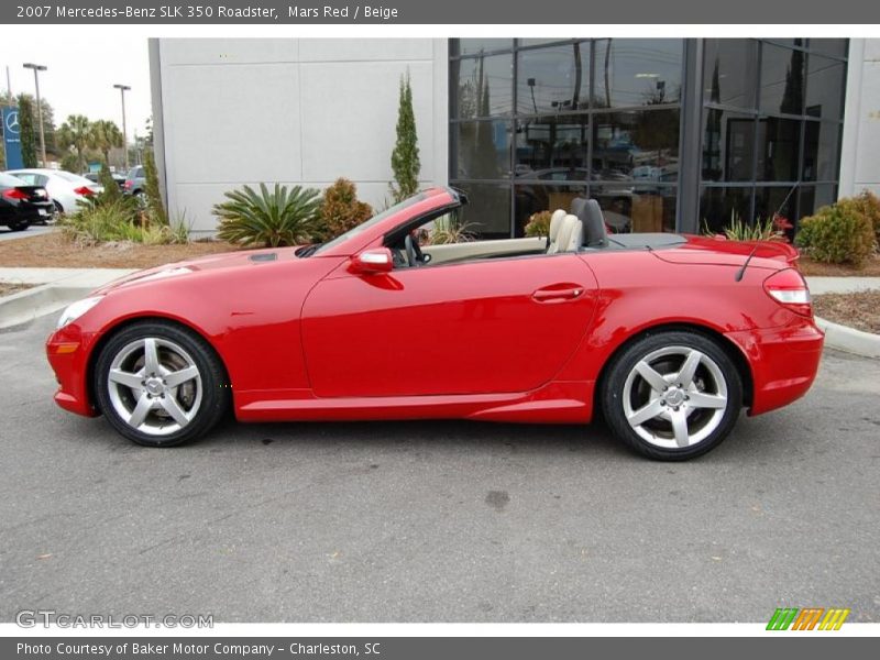 Mars Red / Beige 2007 Mercedes-Benz SLK 350 Roadster