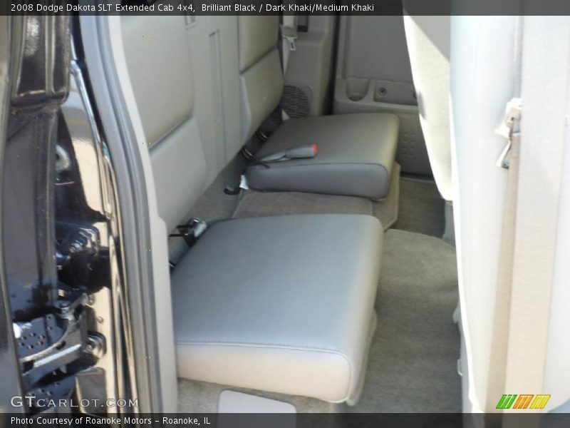 Brilliant Black / Dark Khaki/Medium Khaki 2008 Dodge Dakota SLT Extended Cab 4x4
