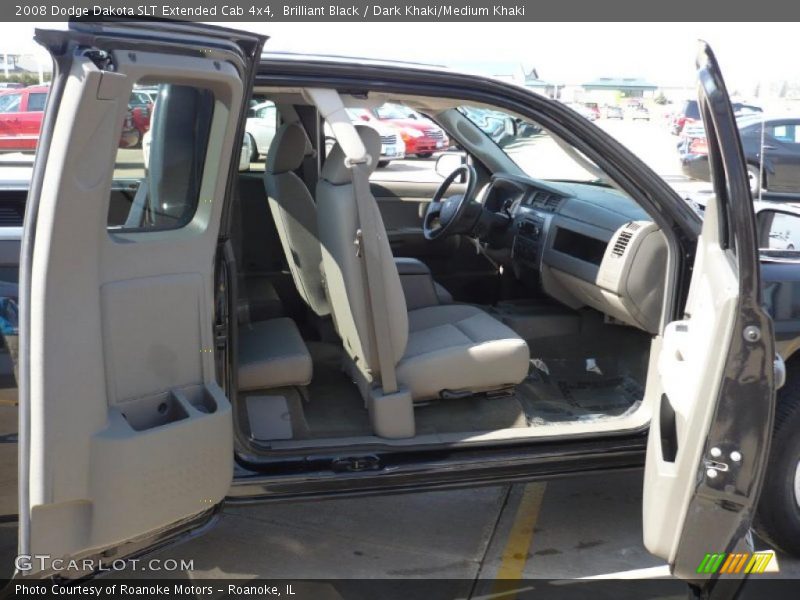 Brilliant Black / Dark Khaki/Medium Khaki 2008 Dodge Dakota SLT Extended Cab 4x4