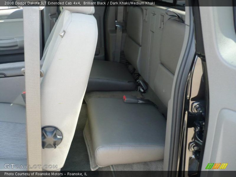 Brilliant Black / Dark Khaki/Medium Khaki 2008 Dodge Dakota SLT Extended Cab 4x4