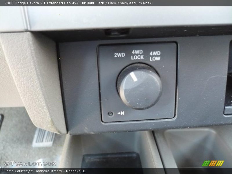 Brilliant Black / Dark Khaki/Medium Khaki 2008 Dodge Dakota SLT Extended Cab 4x4