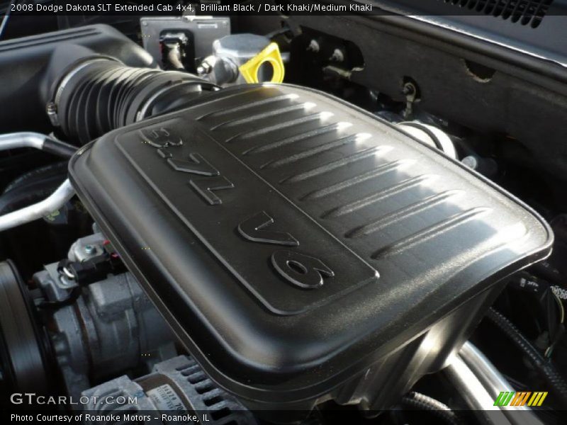 Brilliant Black / Dark Khaki/Medium Khaki 2008 Dodge Dakota SLT Extended Cab 4x4