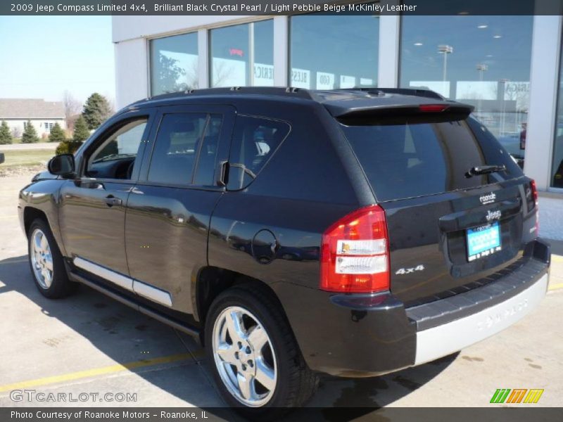 Brilliant Black Crystal Pearl / Light Pebble Beige McKinley Leather 2009 Jeep Compass Limited 4x4