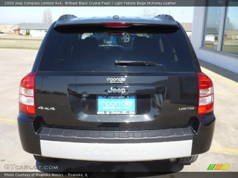 Brilliant Black Crystal Pearl / Light Pebble Beige McKinley Leather 2009 Jeep Compass Limited 4x4