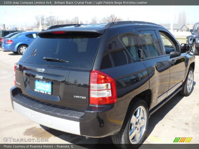 Brilliant Black Crystal Pearl / Light Pebble Beige McKinley Leather 2009 Jeep Compass Limited 4x4