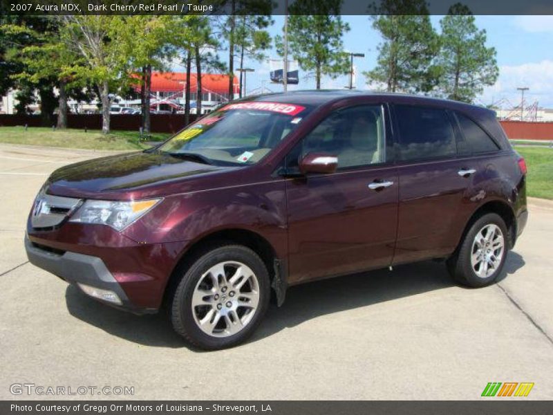 Dark Cherry Red Pearl / Taupe 2007 Acura MDX
