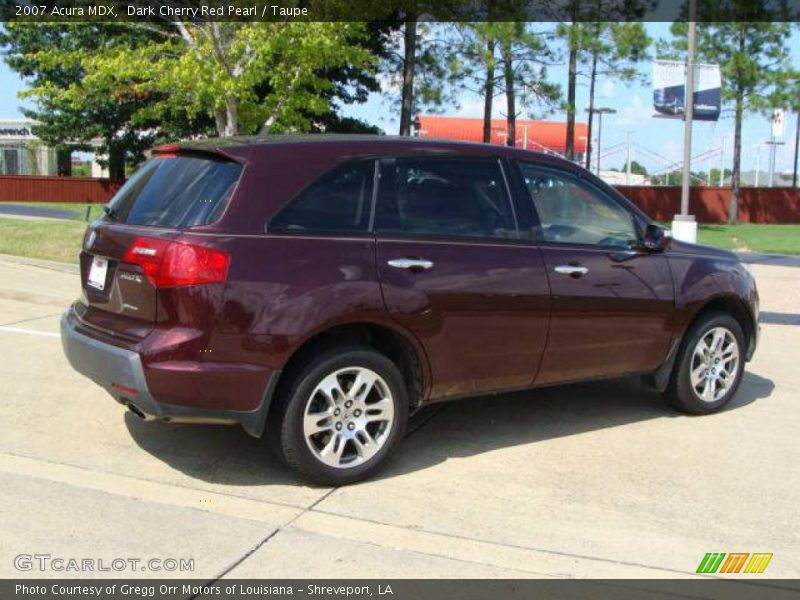 Dark Cherry Red Pearl / Taupe 2007 Acura MDX