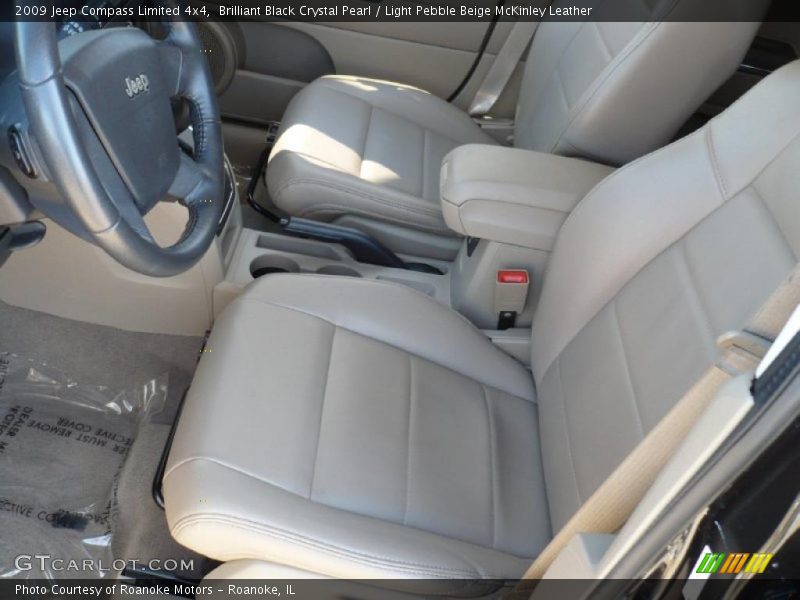Brilliant Black Crystal Pearl / Light Pebble Beige McKinley Leather 2009 Jeep Compass Limited 4x4