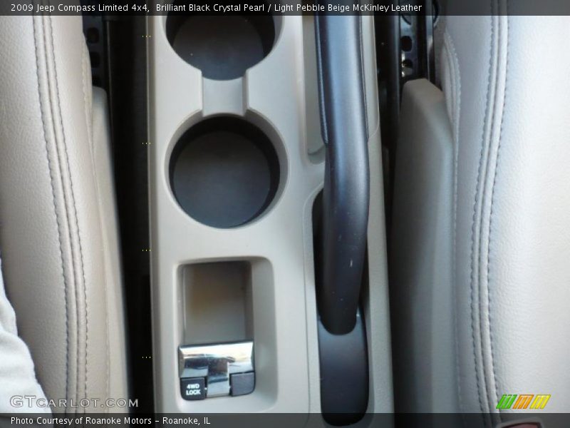 Brilliant Black Crystal Pearl / Light Pebble Beige McKinley Leather 2009 Jeep Compass Limited 4x4