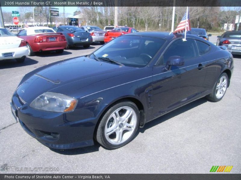 Moonlit Blue Metallic / Beige 2006 Hyundai Tiburon GT