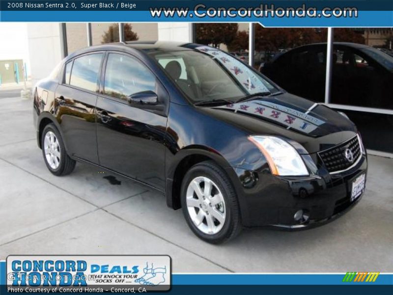 Super Black / Beige 2008 Nissan Sentra 2.0