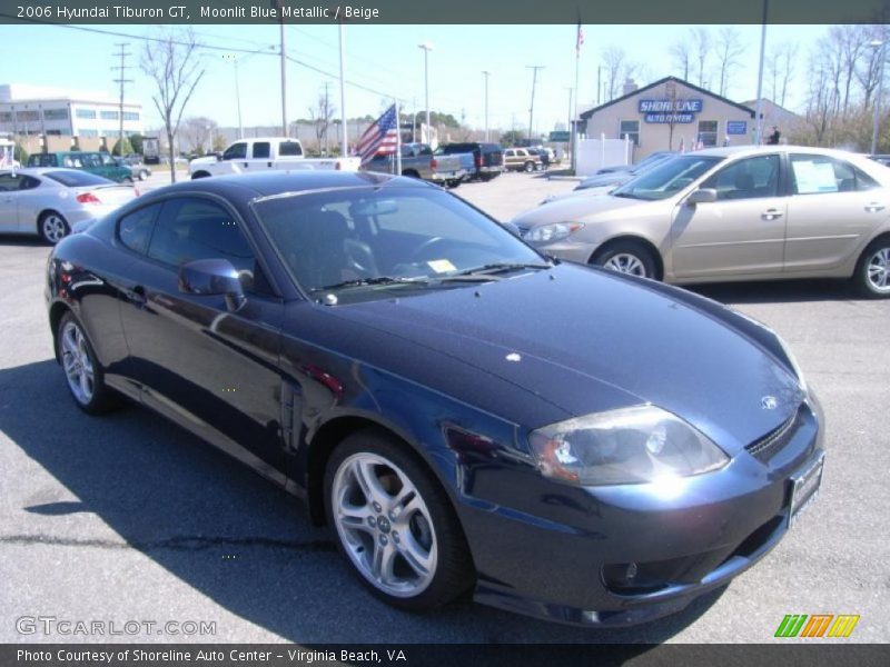 Moonlit Blue Metallic / Beige 2006 Hyundai Tiburon GT