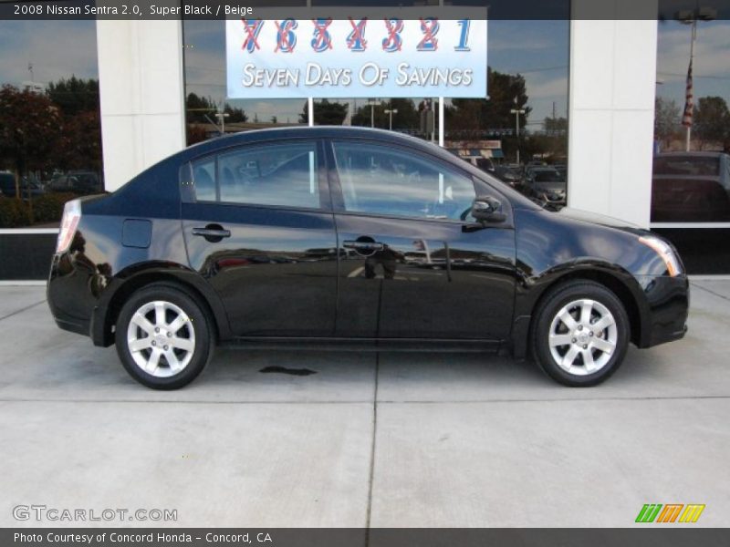 Super Black / Beige 2008 Nissan Sentra 2.0