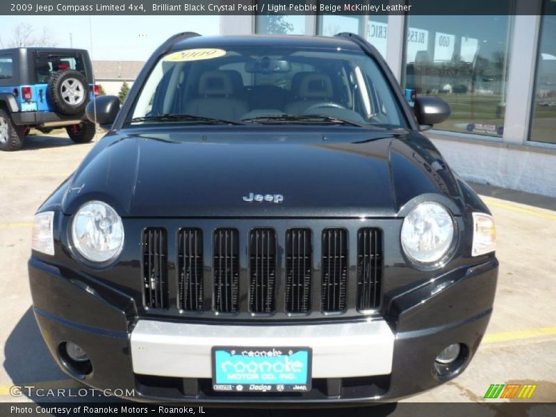 Brilliant Black Crystal Pearl / Light Pebble Beige McKinley Leather 2009 Jeep Compass Limited 4x4