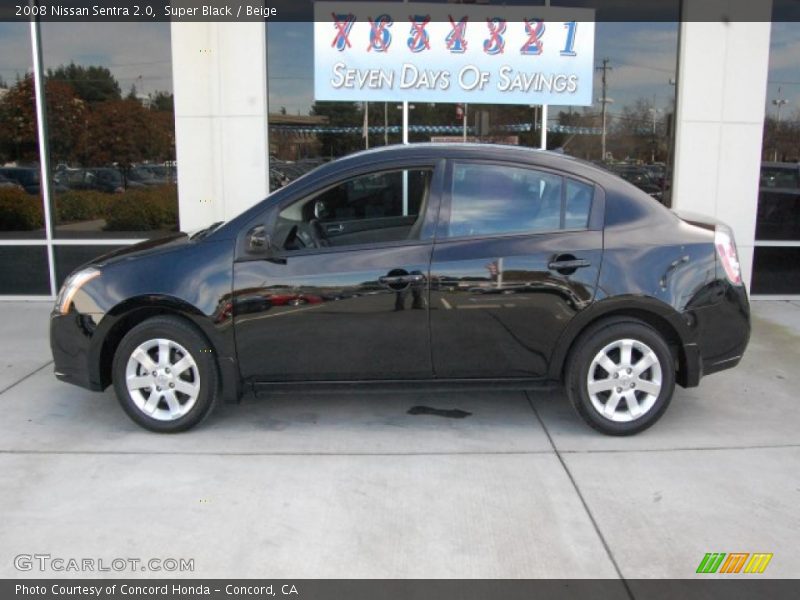 Super Black / Beige 2008 Nissan Sentra 2.0