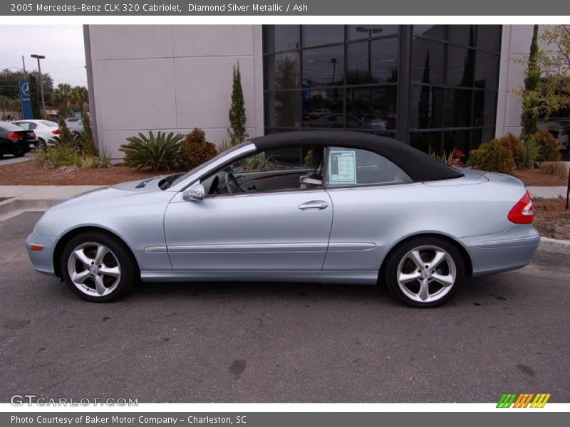 Diamond Silver Metallic / Ash 2005 Mercedes-Benz CLK 320 Cabriolet