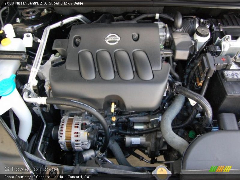 Super Black / Beige 2008 Nissan Sentra 2.0