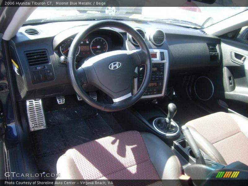 Moonlit Blue Metallic / Beige 2006 Hyundai Tiburon GT