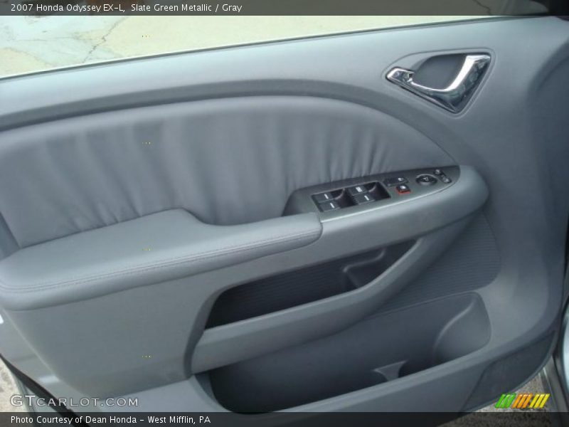 Slate Green Metallic / Gray 2007 Honda Odyssey EX-L