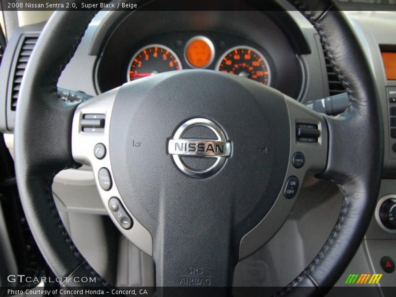 Super Black / Beige 2008 Nissan Sentra 2.0