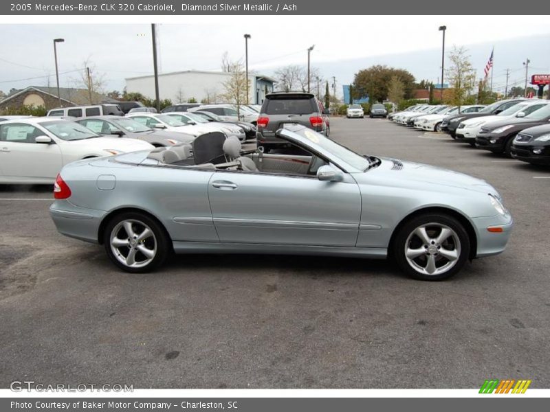 Diamond Silver Metallic / Ash 2005 Mercedes-Benz CLK 320 Cabriolet