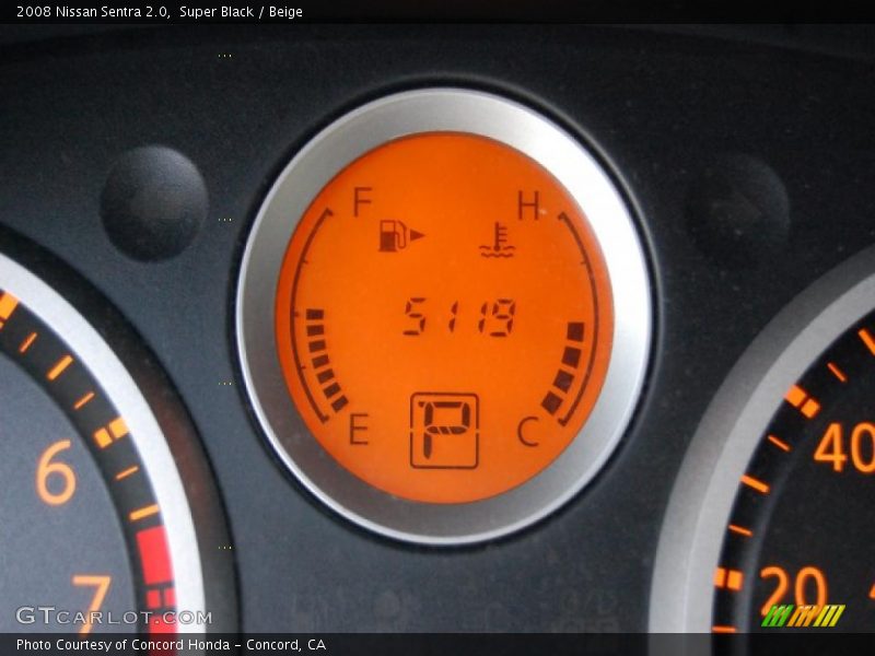 Super Black / Beige 2008 Nissan Sentra 2.0