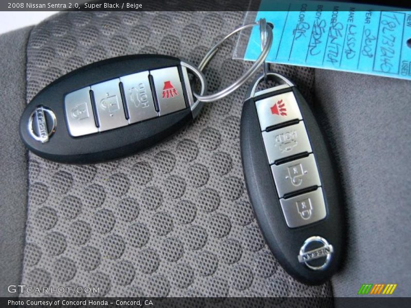 Super Black / Beige 2008 Nissan Sentra 2.0