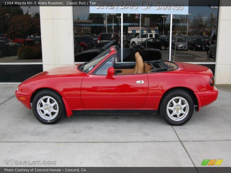 Classic Red / Tan 1994 Mazda MX-5 Miata Roadster