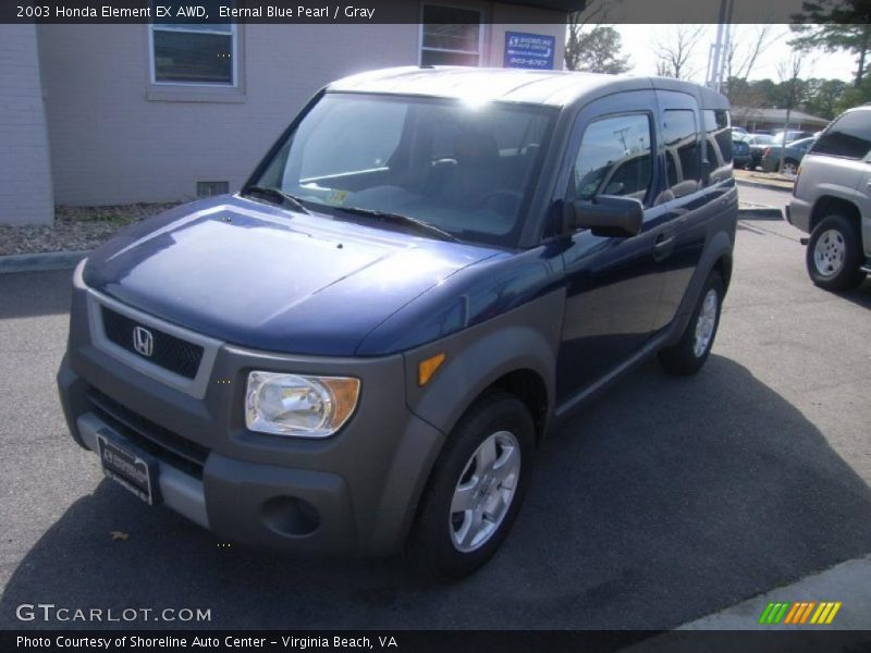 Eternal Blue Pearl / Gray 2003 Honda Element EX AWD