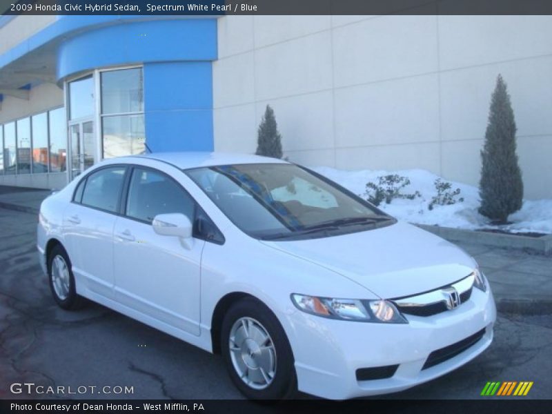 Spectrum White Pearl / Blue 2009 Honda Civic Hybrid Sedan