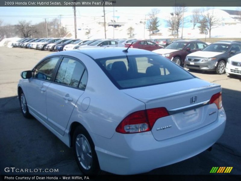 Spectrum White Pearl / Blue 2009 Honda Civic Hybrid Sedan