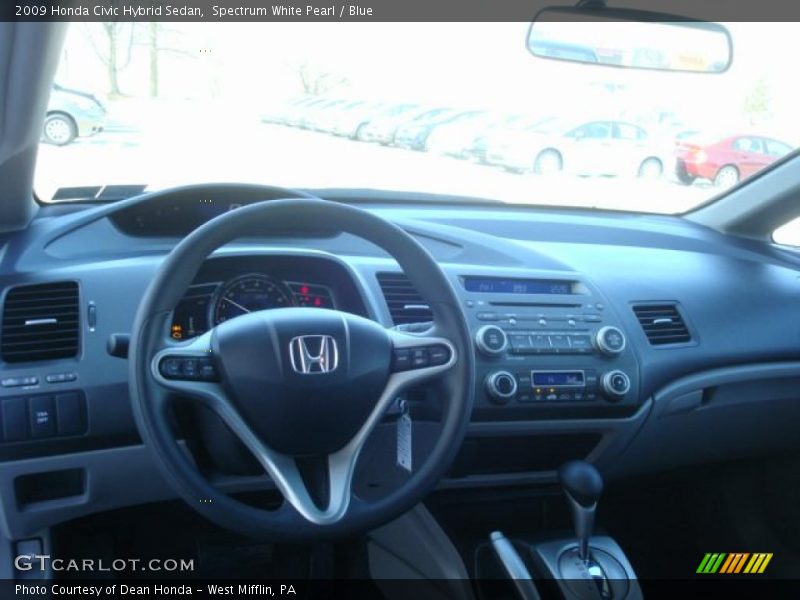 Spectrum White Pearl / Blue 2009 Honda Civic Hybrid Sedan