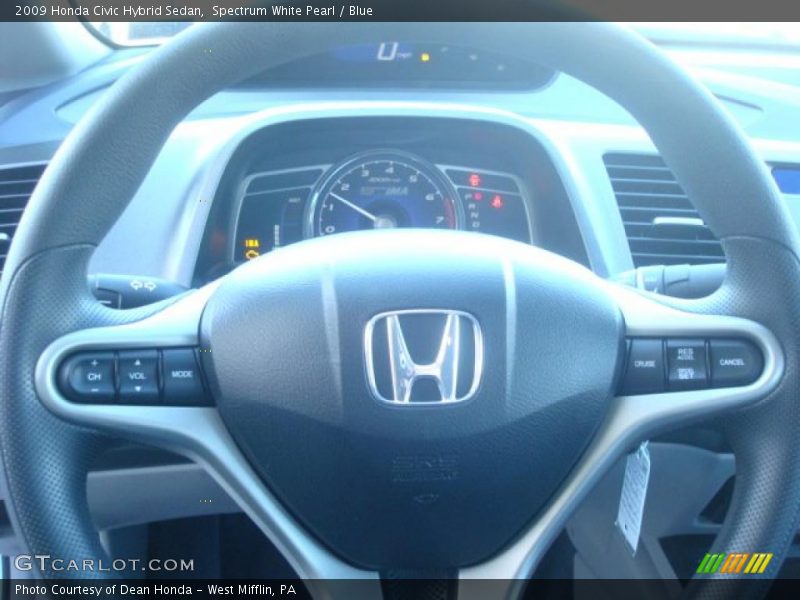 Spectrum White Pearl / Blue 2009 Honda Civic Hybrid Sedan
