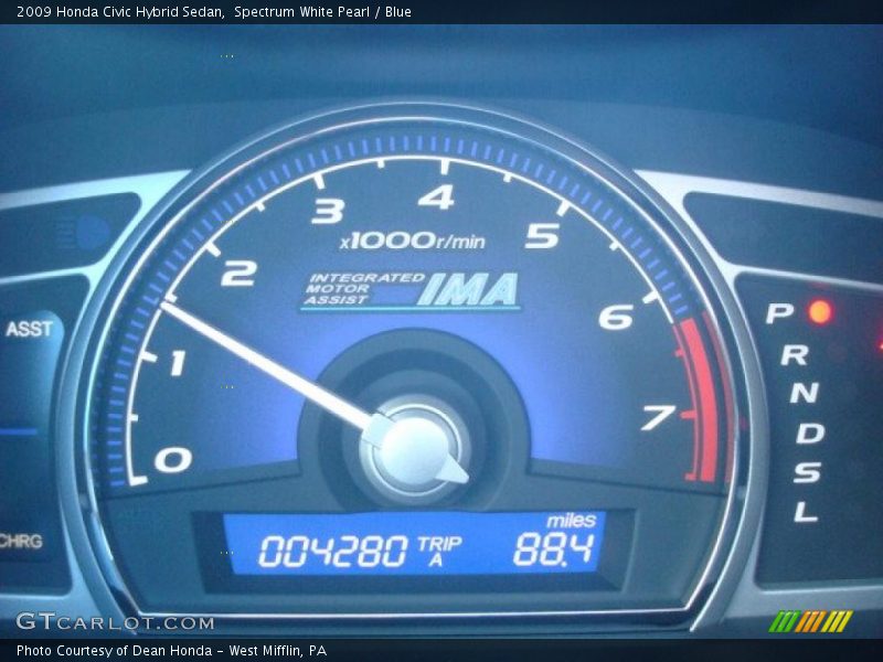 Spectrum White Pearl / Blue 2009 Honda Civic Hybrid Sedan