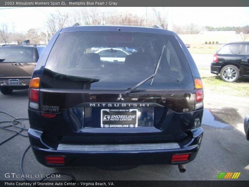 Memphis Blue Pearl / Gray 2003 Mitsubishi Montero Sport ES