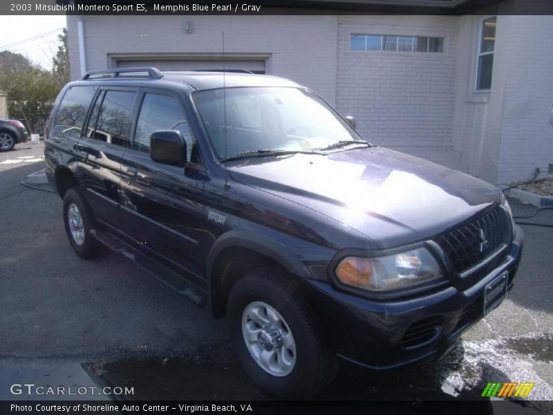 Memphis Blue Pearl / Gray 2003 Mitsubishi Montero Sport ES