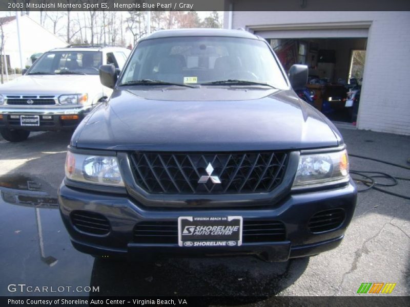 Memphis Blue Pearl / Gray 2003 Mitsubishi Montero Sport ES