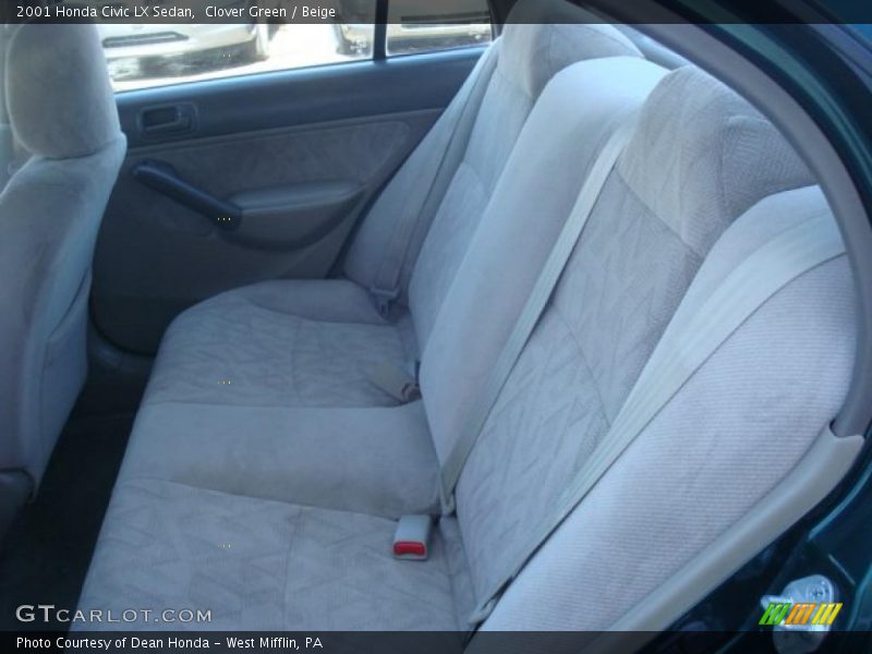 Clover Green / Beige 2001 Honda Civic LX Sedan