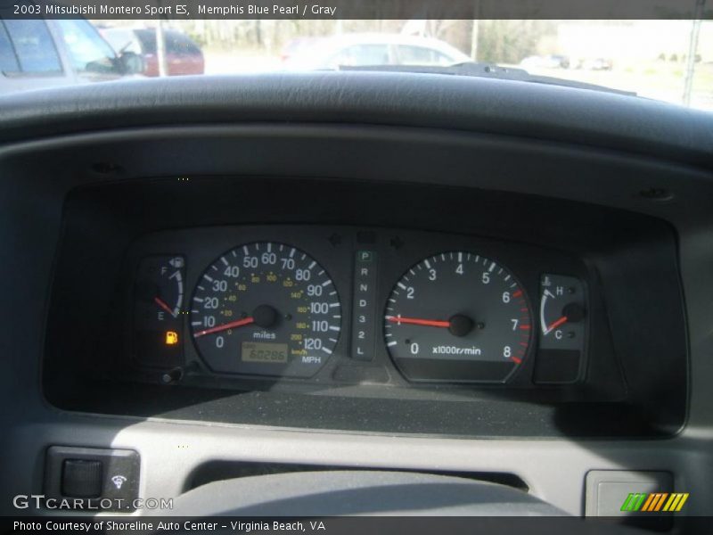 Memphis Blue Pearl / Gray 2003 Mitsubishi Montero Sport ES