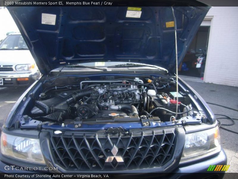 Memphis Blue Pearl / Gray 2003 Mitsubishi Montero Sport ES