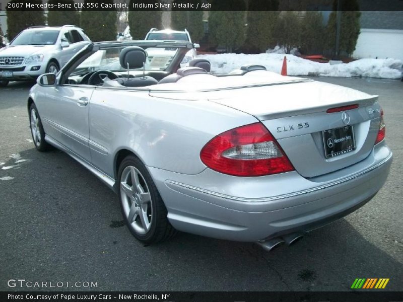 Iridium Silver Metallic / Ash 2007 Mercedes-Benz CLK 550 Cabriolet