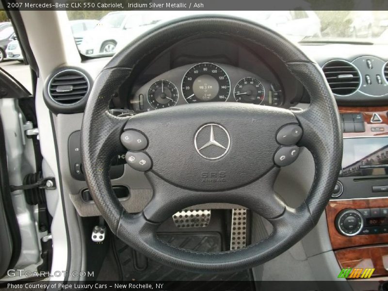 Iridium Silver Metallic / Ash 2007 Mercedes-Benz CLK 550 Cabriolet