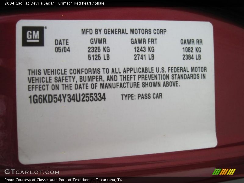 Crimson Red Pearl / Shale 2004 Cadillac DeVille Sedan