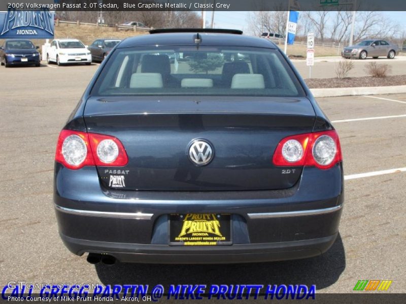 Blue Graphite Metallic / Classic Grey 2006 Volkswagen Passat 2.0T Sedan