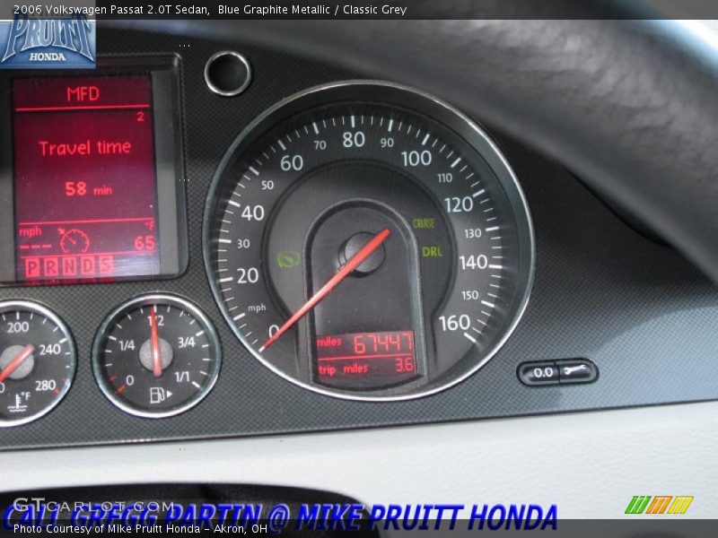 Blue Graphite Metallic / Classic Grey 2006 Volkswagen Passat 2.0T Sedan