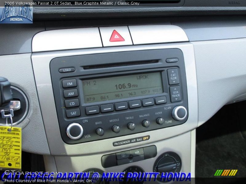 Blue Graphite Metallic / Classic Grey 2006 Volkswagen Passat 2.0T Sedan