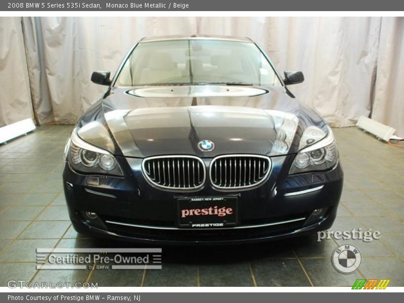 Monaco Blue Metallic / Beige 2008 BMW 5 Series 535i Sedan