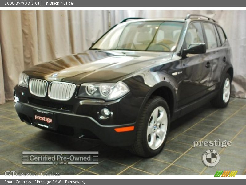 Jet Black / Beige 2008 BMW X3 3.0si